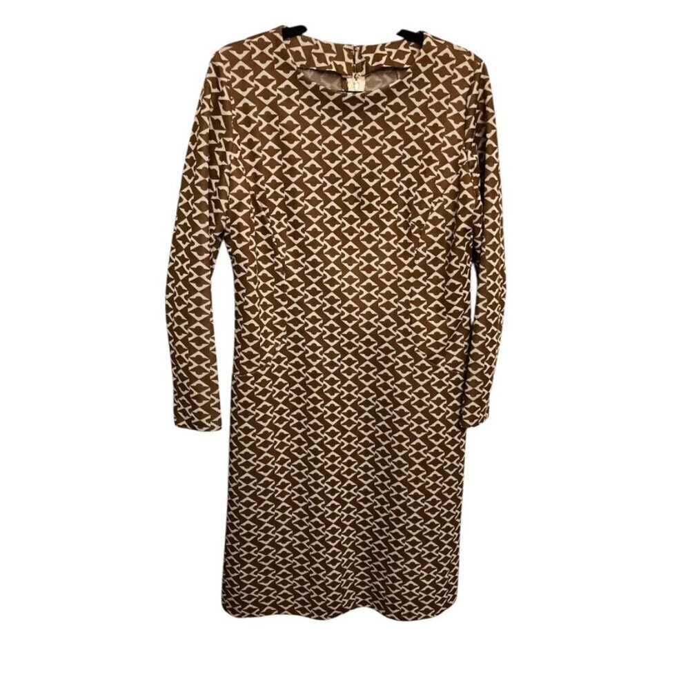 Vintage Brown and White Dress